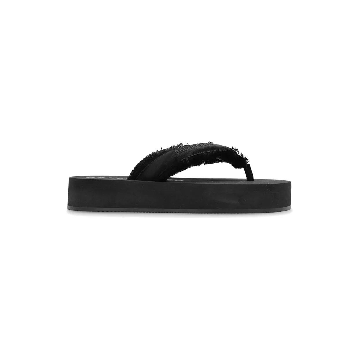 Balenciaga Jet Lag Thong Sandals Black Brushed Satin (870111 W0WM0 1000)