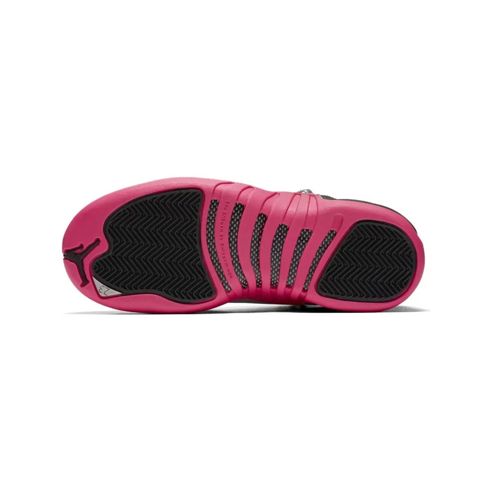 Jordan 12 Retro Black Deadly Pink (GS) Black/Deadly Pink-Metallic Silver (510815-026)