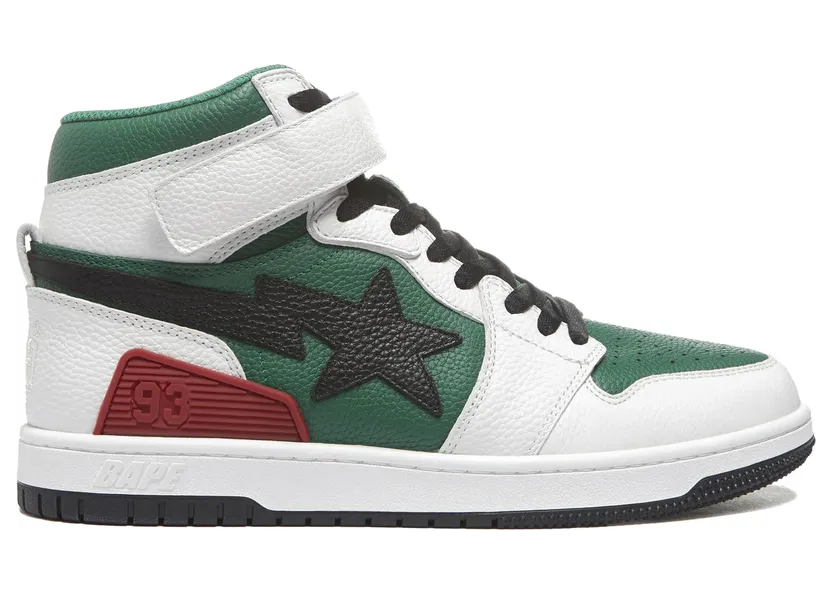 A Bathing Ape Bape SK8 Sta White Green (001FWH801002_GRN_A)