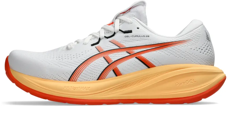 ASICS GEL-CUMULUS 28 “White / Energy Orange” (1011C143-101)