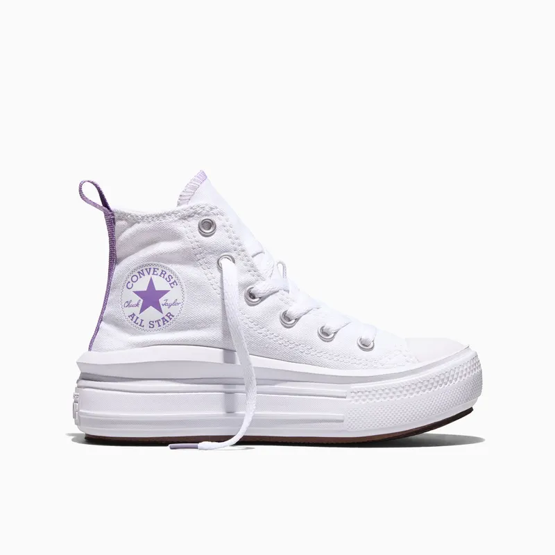 Converse Chuck Taylor All Star Move Platform White/pixel Purple/White