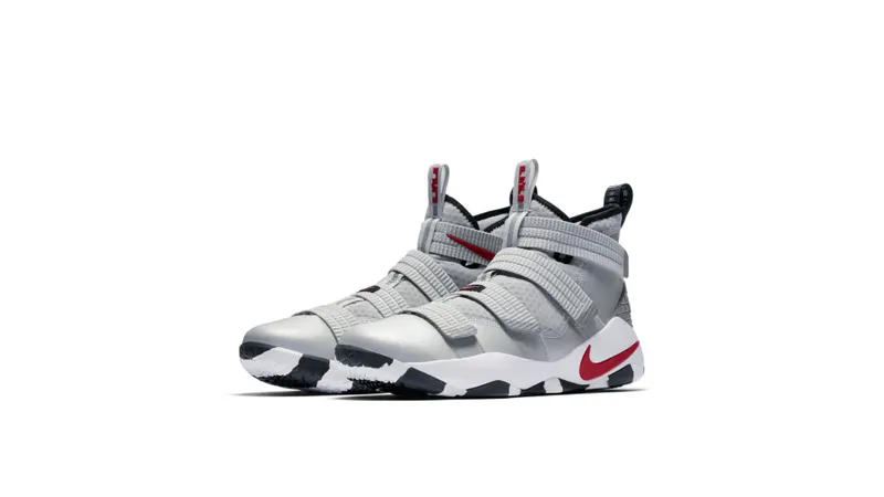 Nike LeBron Zoom Soldier 11 Silver Bullet Metallic Silver/White-Black-Varsity Red (897646-007)