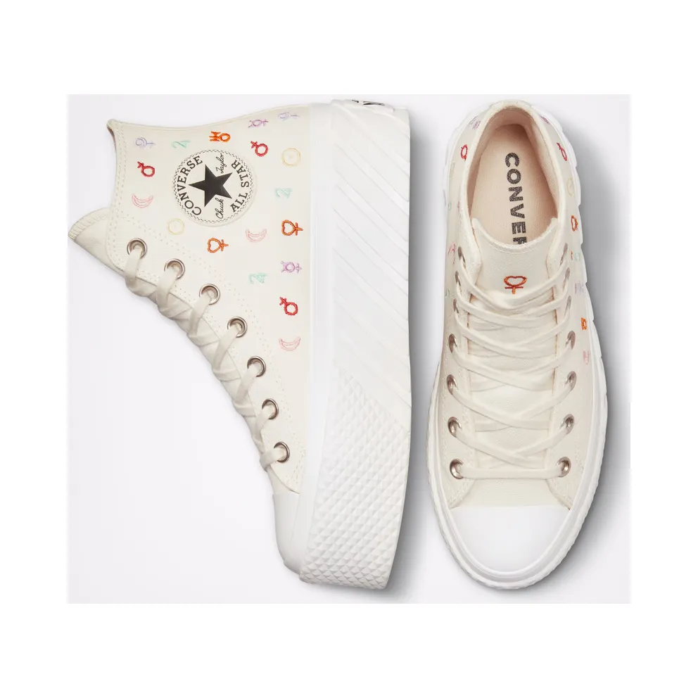 Converse Chuck Taylor All Star Lift 2X Platform Mystic Symbols Egret/vintage White (A03716C)