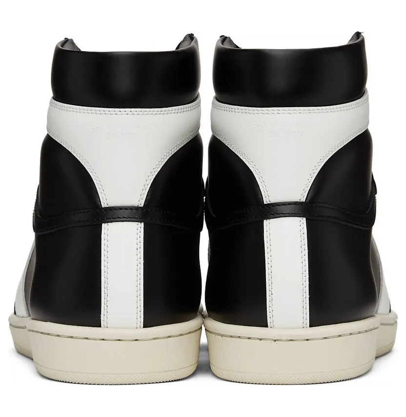 Saint Laurent Black & Red Court Classic SL/10H High-Top Sneakers (4180260MP30) (4)