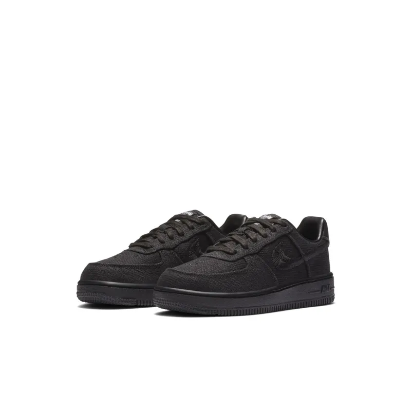 Nike Air Force 1 Low Stussy Black (PS) Black/Black/Black (DD1578-001)