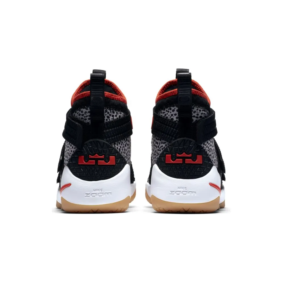 Nike LeBron Zoom Soldier 11 Safari (GS) Black/Team Orange-White-Atmosphere Grey (AJ5123-006)