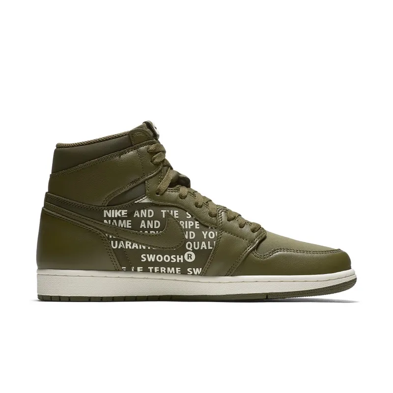 Jordan 1 Retro High Olive Canvas Olive Canvas/Sail (555088-300)