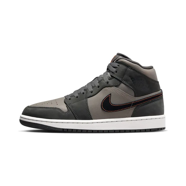 Jordan 1 Mid SE “Night Stadium / Flat Pewter / Total Orange / Black” (FQ8338-017)