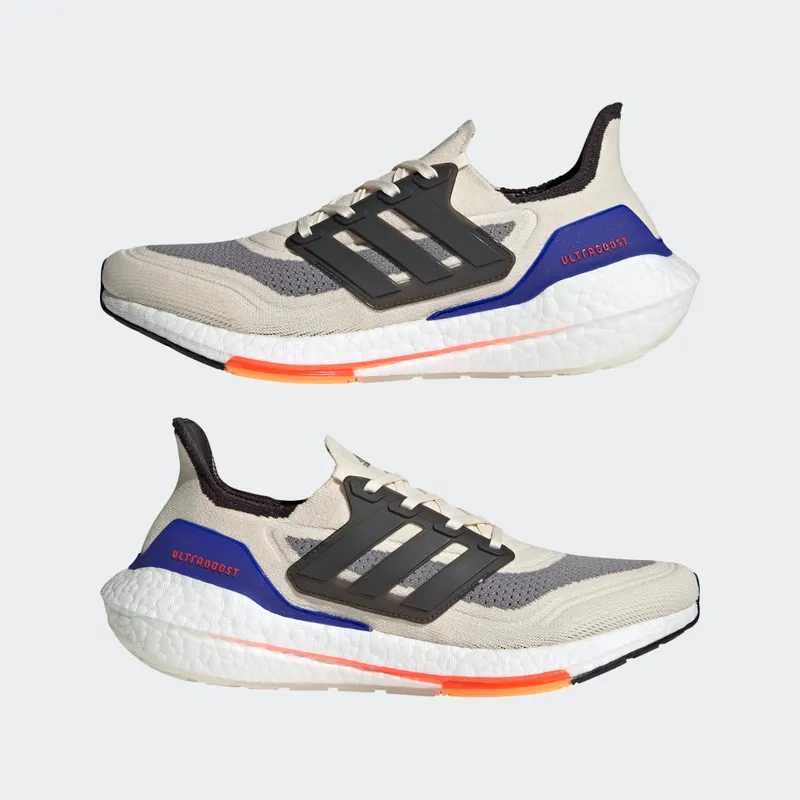 adidas Ultraboost 21 Wonder White / Carbon / Solar Red (S23869)