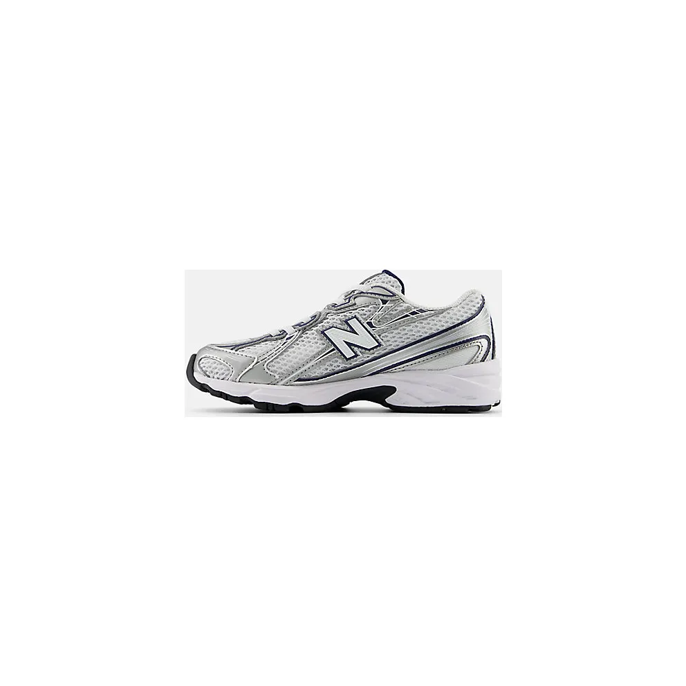 New Balance 740 Bungee Lace White Metallic Silver Navy (PZ740WN)