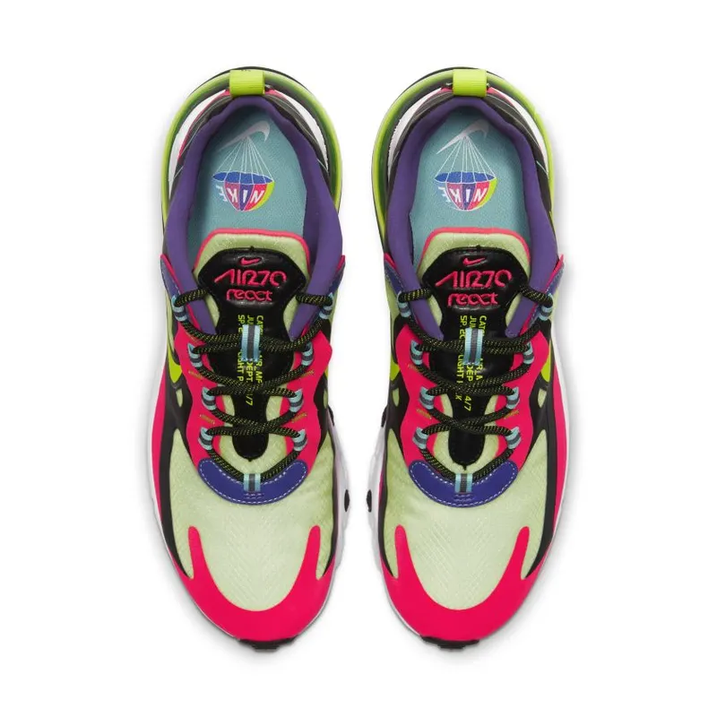 Nike Air Max 270 React Parachute Black/Pink-Green-Purple (CU4705-001)