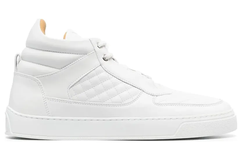 Leandro Lopes Gesteppte High-Top-Sneakers “White” (LL038P54)