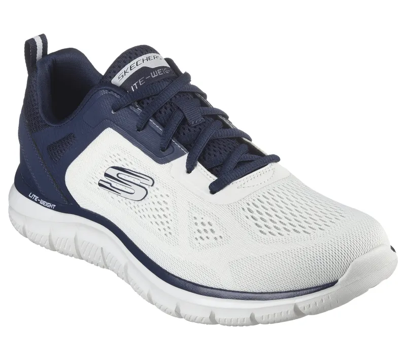 Skechers Track – Broader – Off-White / Marine – “White” (232698 OWNV)