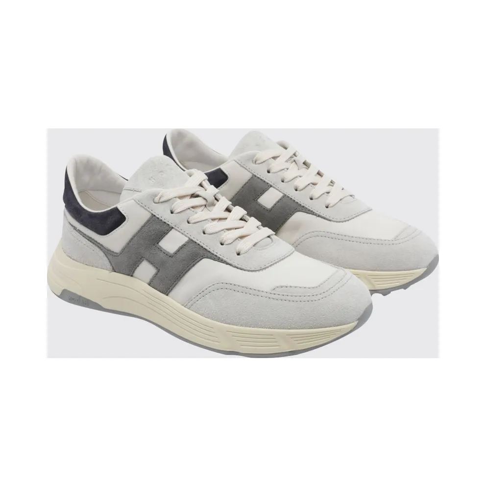 Hogan Hyperlight in Calfskin and Suede with Contrasting Logo White (HXM5630FR30UHC739R)