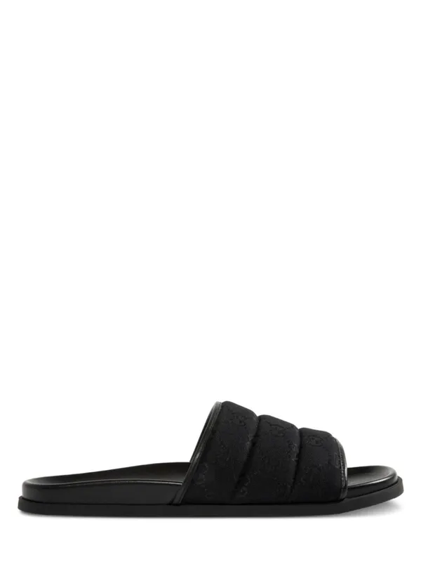 Gucci Slide Sandal Black Padded GG Canvas