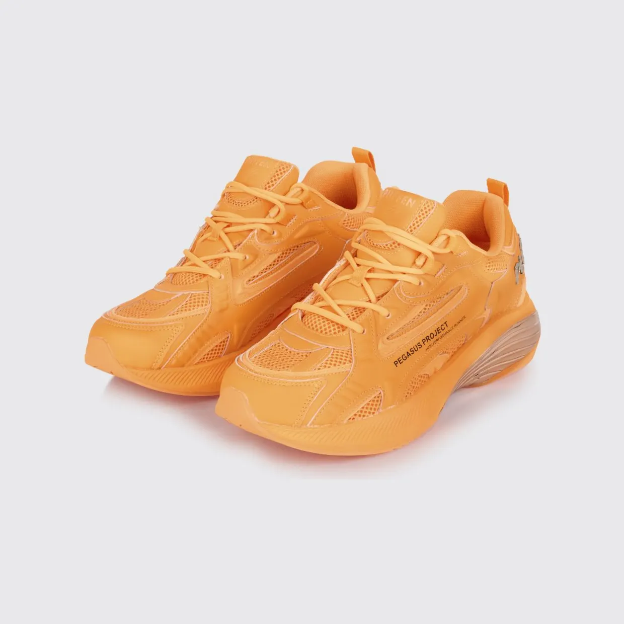 Plein Sport Pegasus Project Mesh And Rubber Sneakers Orange (SAFSUSC0935STE003N86)
