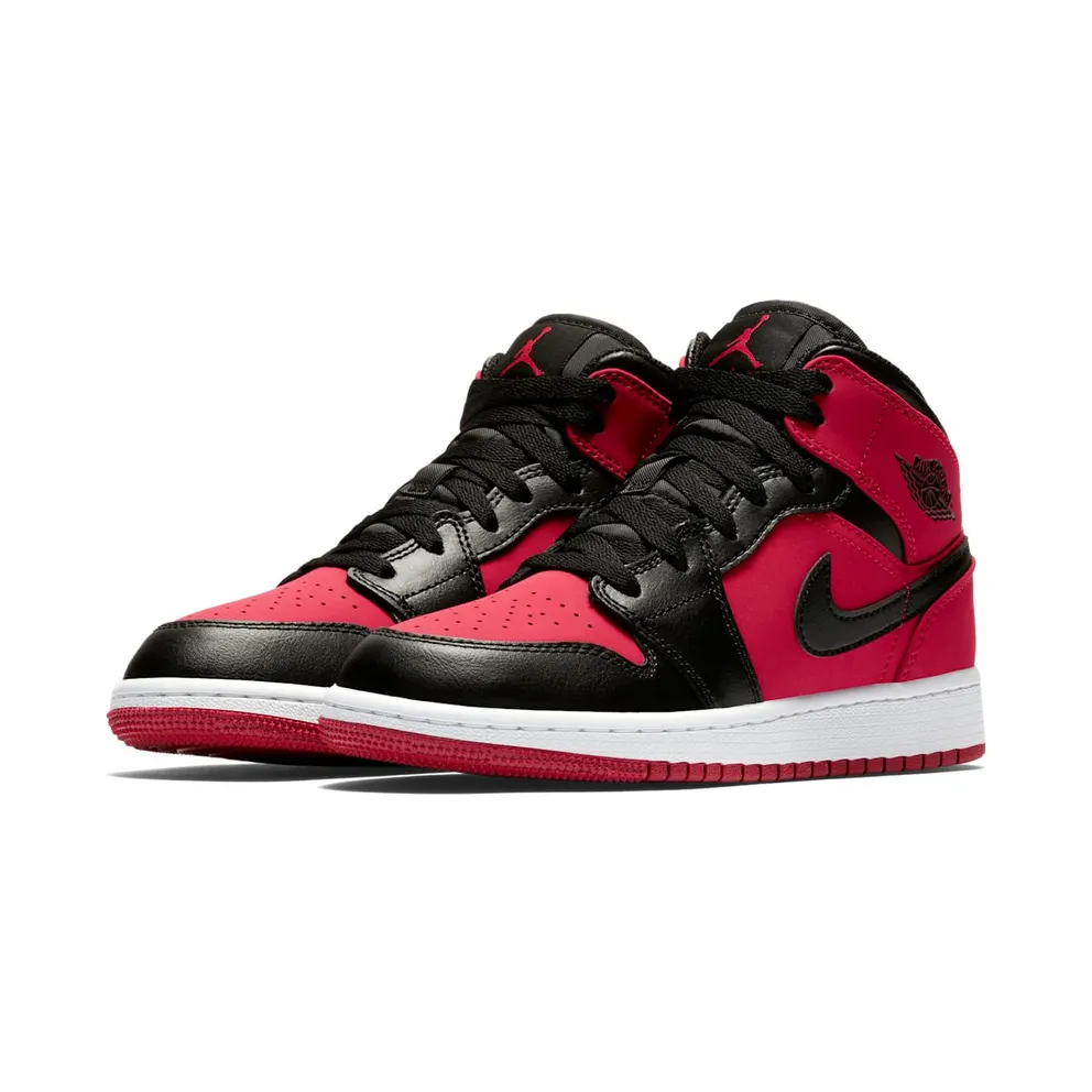 Jordan 1 Mid Gym Red Black Gym Red/Black-White (554724-610)
