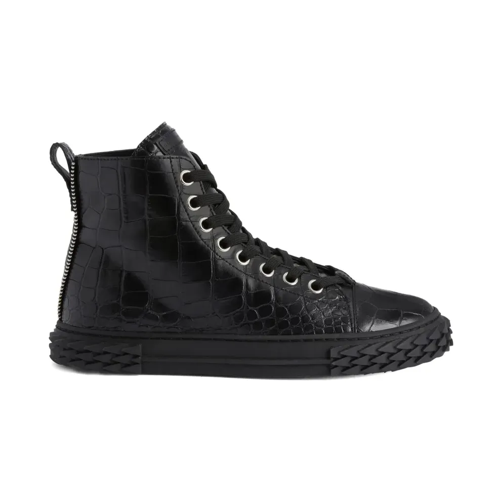 Giuseppe Zanotti Blabber with krokodillen-reliëf – Black (RU50037H01)