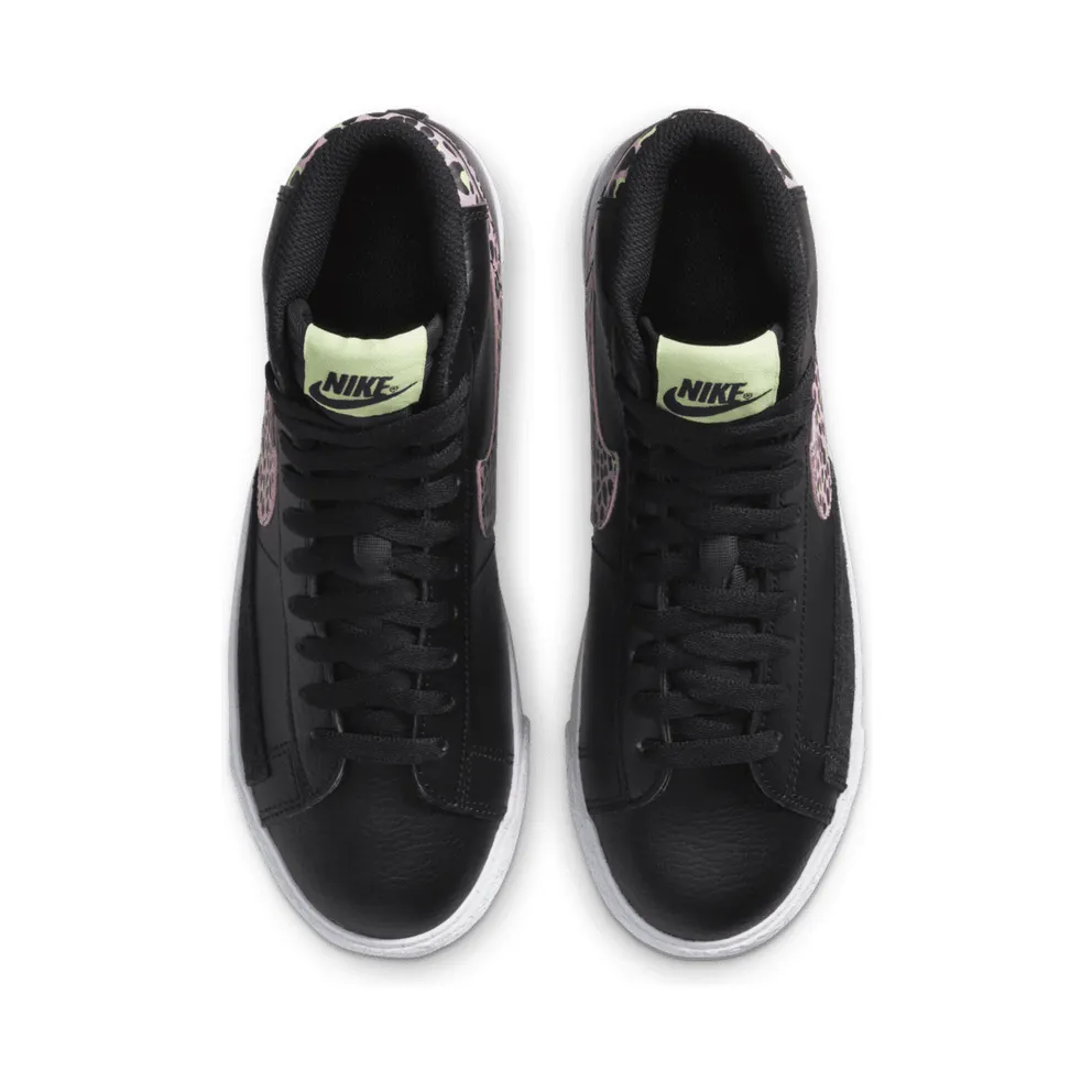 Nike Blazer Mid Black Pink Cheetah (GS) Black/Barely Volt-White-Pink Rise (DA4674-001)