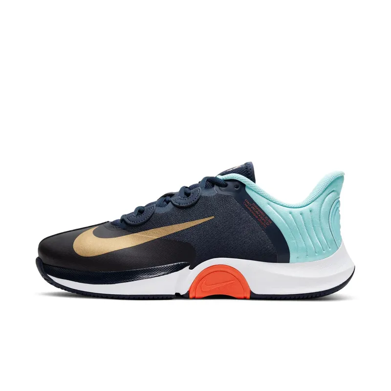 NikeCourt Air Zoom GP Turbo Hardcourt Blue “Obsidian / Copa / White / Metallic Gold” (CK7513-400)