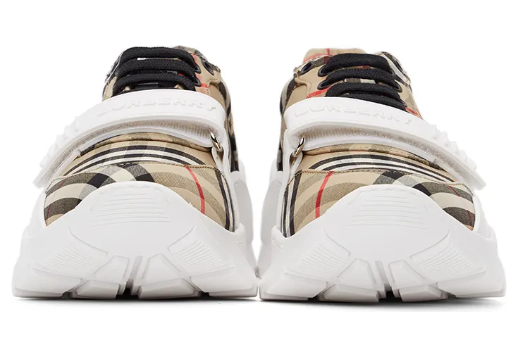 Burberry Beige Check Regis Sneakers (8020282) (2)