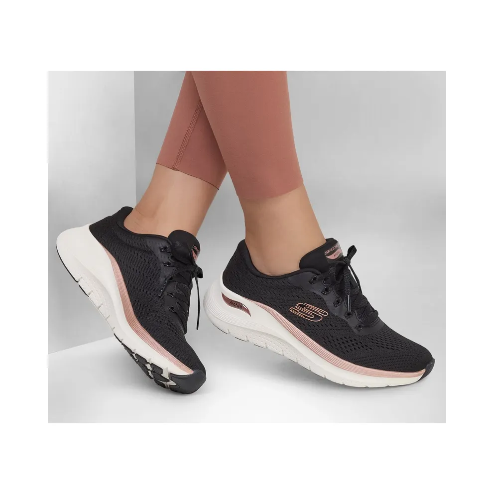 Skechers Arch Fit 2.0 – Glow The Distance Sneaker Black/Roos Gold