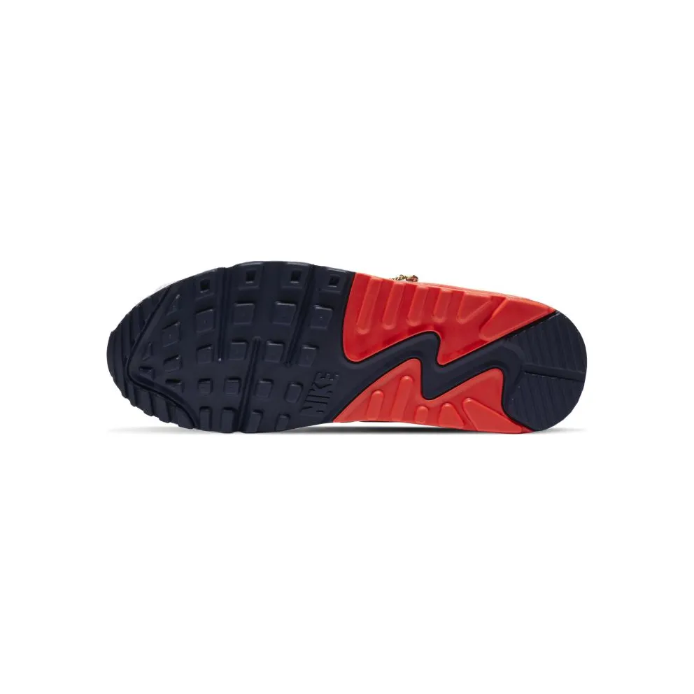 Nike Air Max 90 Cuban Link Obsidian Pink (W) White/Obsidian-Beyond Pink-Bright Crimson (CZ8099-100)