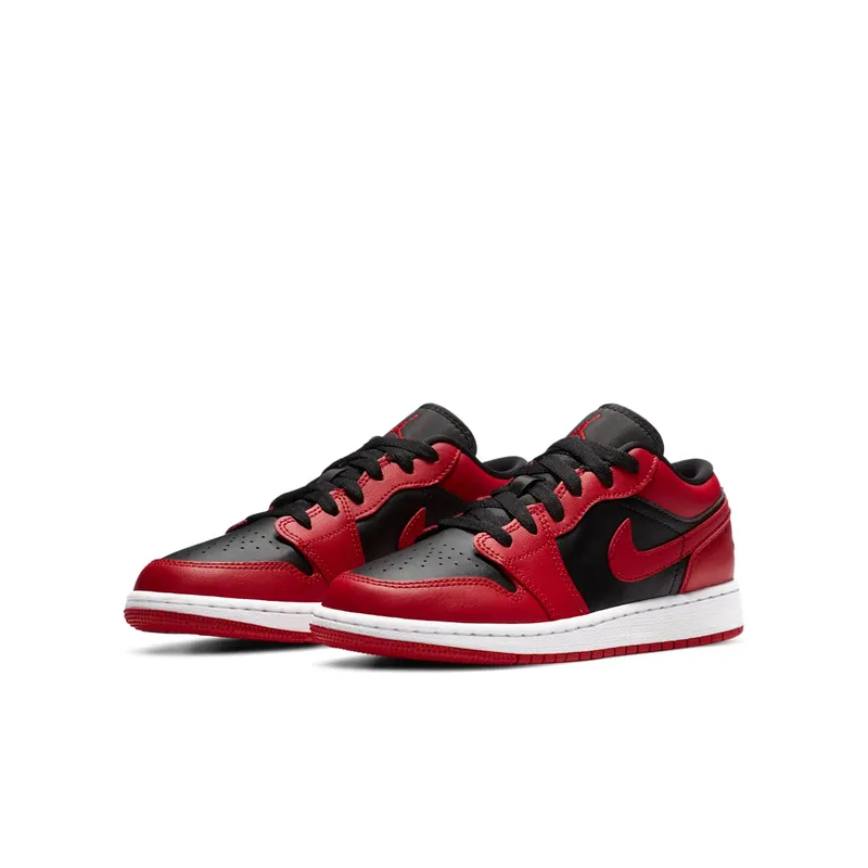 Jordan 1 Low Reverse Bred (GS) Gym Red/Black-Gym Red-White (553560-606)