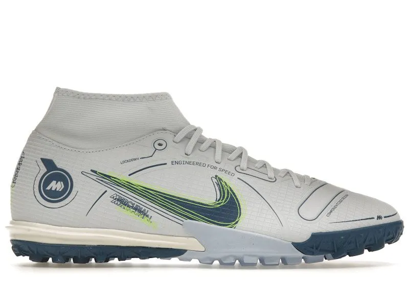 Nike Superfly 8 Academy TF Football Grey Light Marine (DJ2878-054)