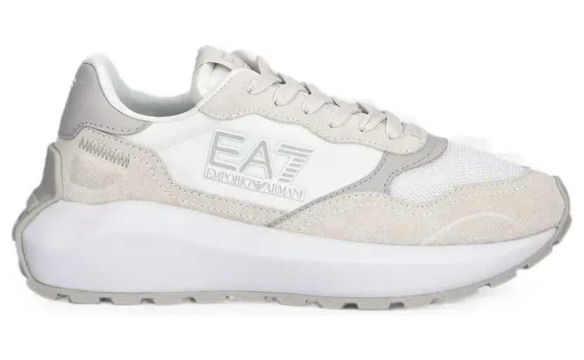 Ea7 Emporio Armani Sneakers met logopatch – Beige (7X000341AF18616)