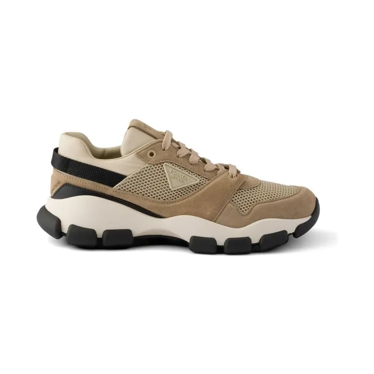 Mesh and suede sneakers in Desert 1E506O0453KU1/T_PRADA-F0F24_500-40