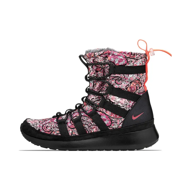 Nike x Liberty of London Rosherun Hi Sneakerboot QS Solar Red Black (633519-006)
