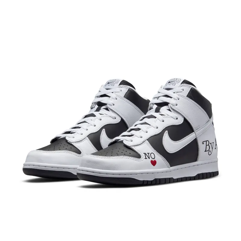 Nike x Supreme SB Dunk High By Any Means White – “Black / White” (DN3741-002)
