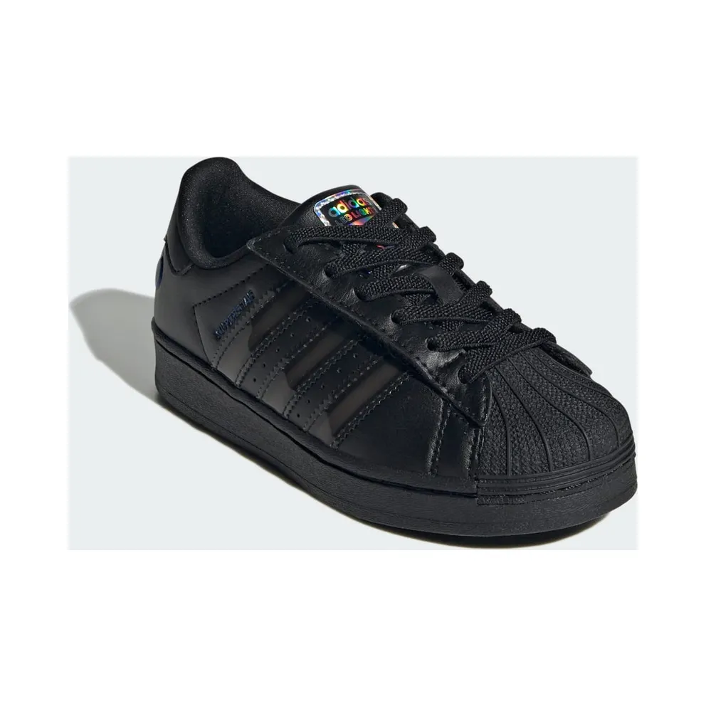 Adidas Superstar Led Lights Comfort Closure Elastic Lace Kids Core Black / Core Black / Preloved Violet (JS1295)