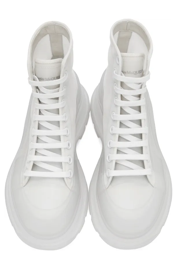 Alexander McQueen Off-White Mesh Tread Slick High Sneakers (662671W4Q31) (5)
