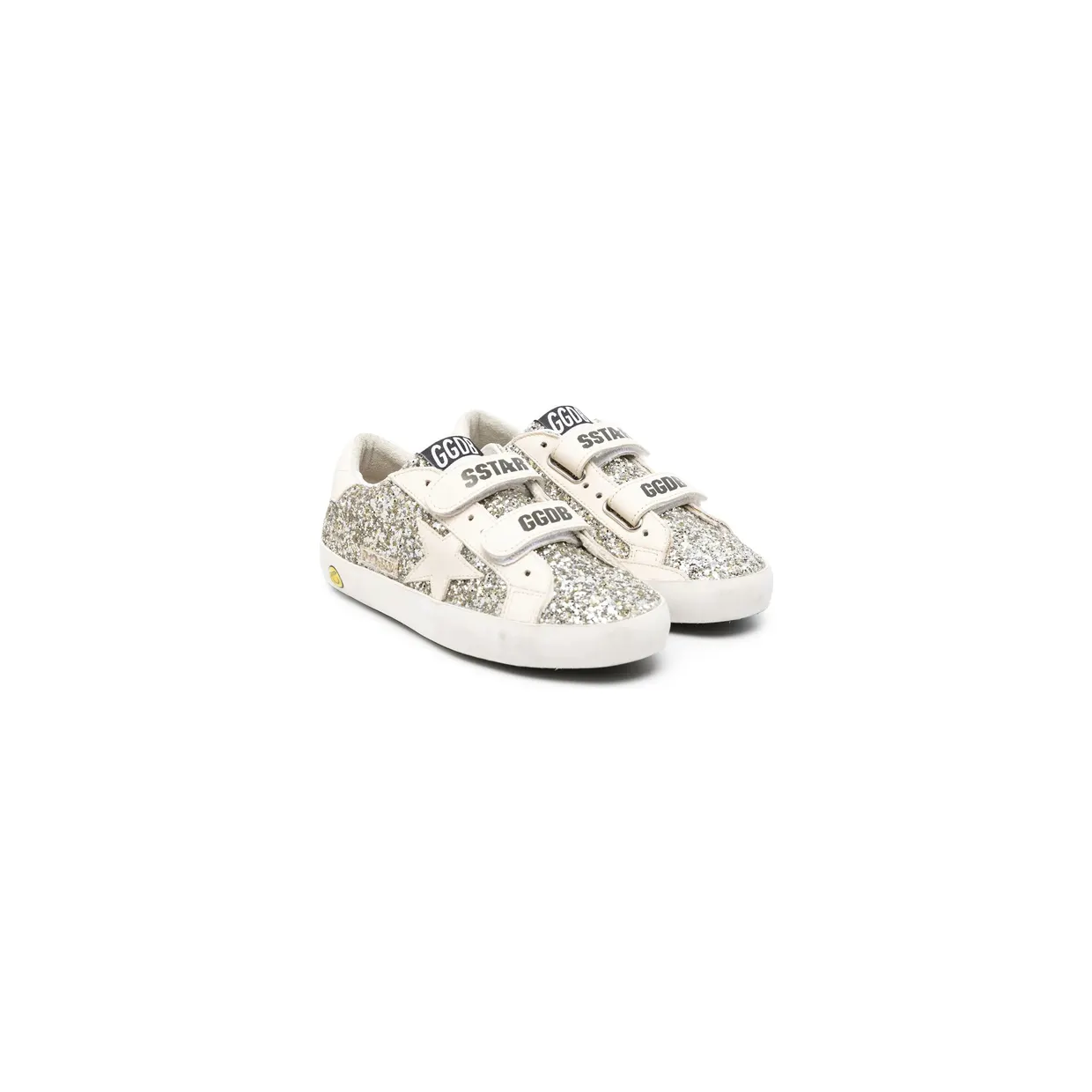 Golden Goose Glitter Star Strap “White/Silver” (GJF00111 F005314 65195)