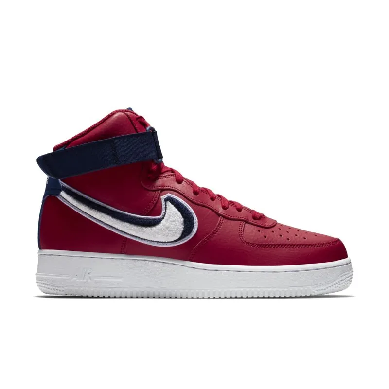 Nike Air Force 1 High 3D Chenille Swoosh Red White Blue Gym Red/White-Blue Void-White (806403-603)