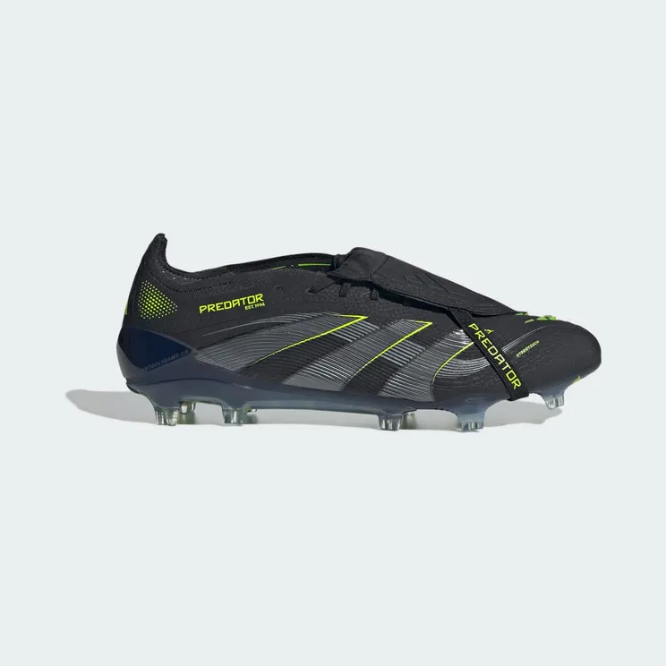 adidas Predator Elite Fold-over Tongue Firm Ground Boots “Core Black / Carbon / Lucid Lemon” (JI1096)