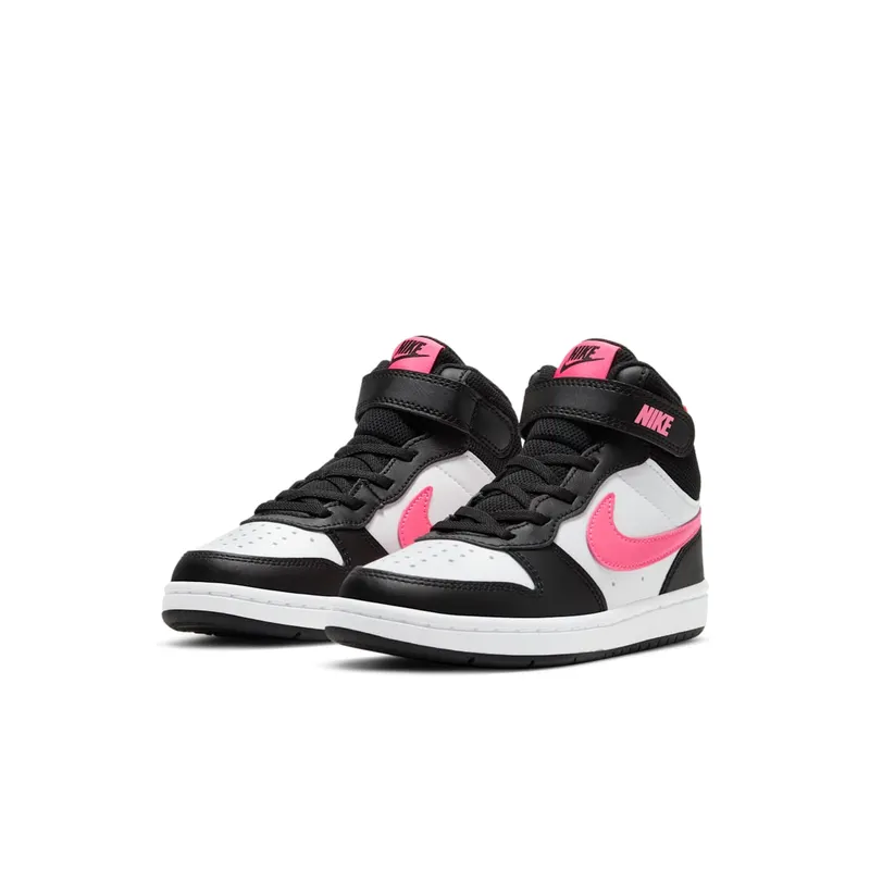 Nike Court Borough Mid 2 Black White Sunset Pulse (CD7783-005)