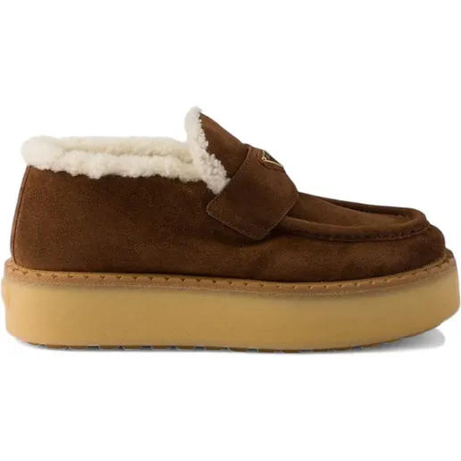 Prada Suede Loafers Cacao Brown Sherling (1D717N_JFT_F0324_F_ZD50)