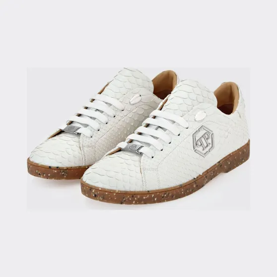 Philipp plein Python Leather Sneakers White (SAESMSC3999PLE029P01)