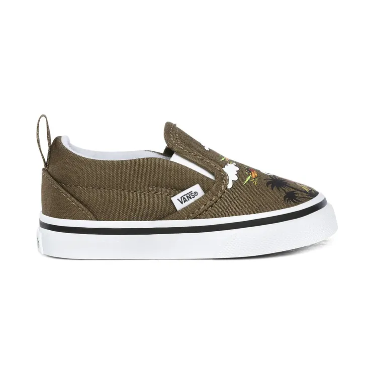 VANS Dineapple Floral Slip-on V Peuterschoenen (Groen)