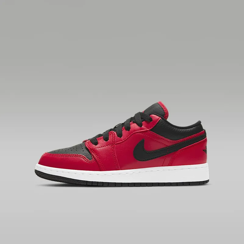 Jordan 1 Low Gym Red Black Pebbled (GS) Gym Red/Black/White (553560-605)