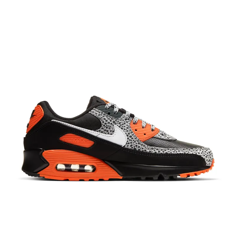 Nike Air Max 90 Safari (2020) Black/Safety Orange-White (DA5427-001)