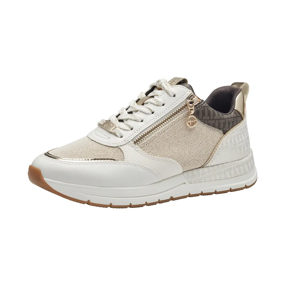 Tamaris sneaker Chamois / Donkerbruin / Gold / White (1-23732-41-4A0)