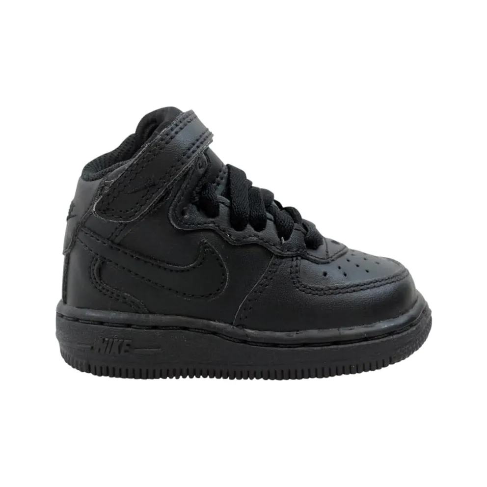 Nike Air Force 1 Mid Black Black (TD) Black/Black (314197-004)