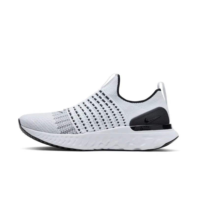 Nike  React Phantom Run Flyknit 2 White Black White/White-Black-Pure-Platinum (CJ0277-100)
