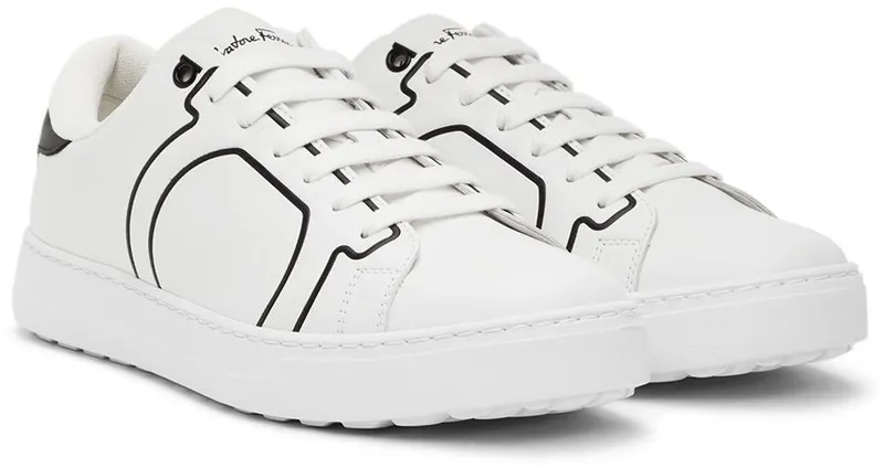 Salvatore Ferragamo White & Black Gancini (754101 020832002)