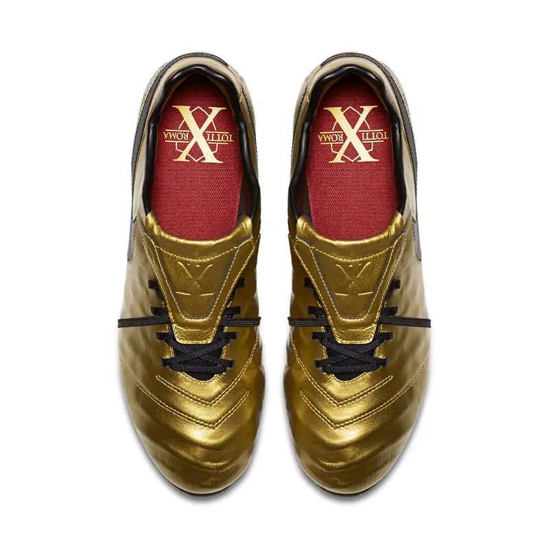 Nike Tiempo Legend VI SE FG Totti x Roma Metallic Gold/Team Crimson-Black (AA0612-706)