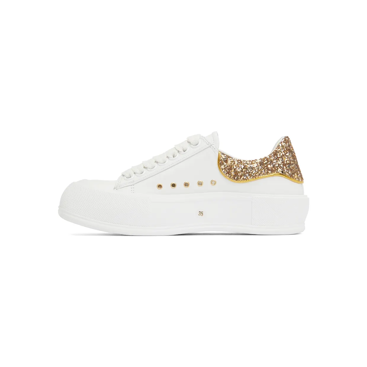 Alexander McQueen White Plimsoll Sneakers (702047WIABY) (3)